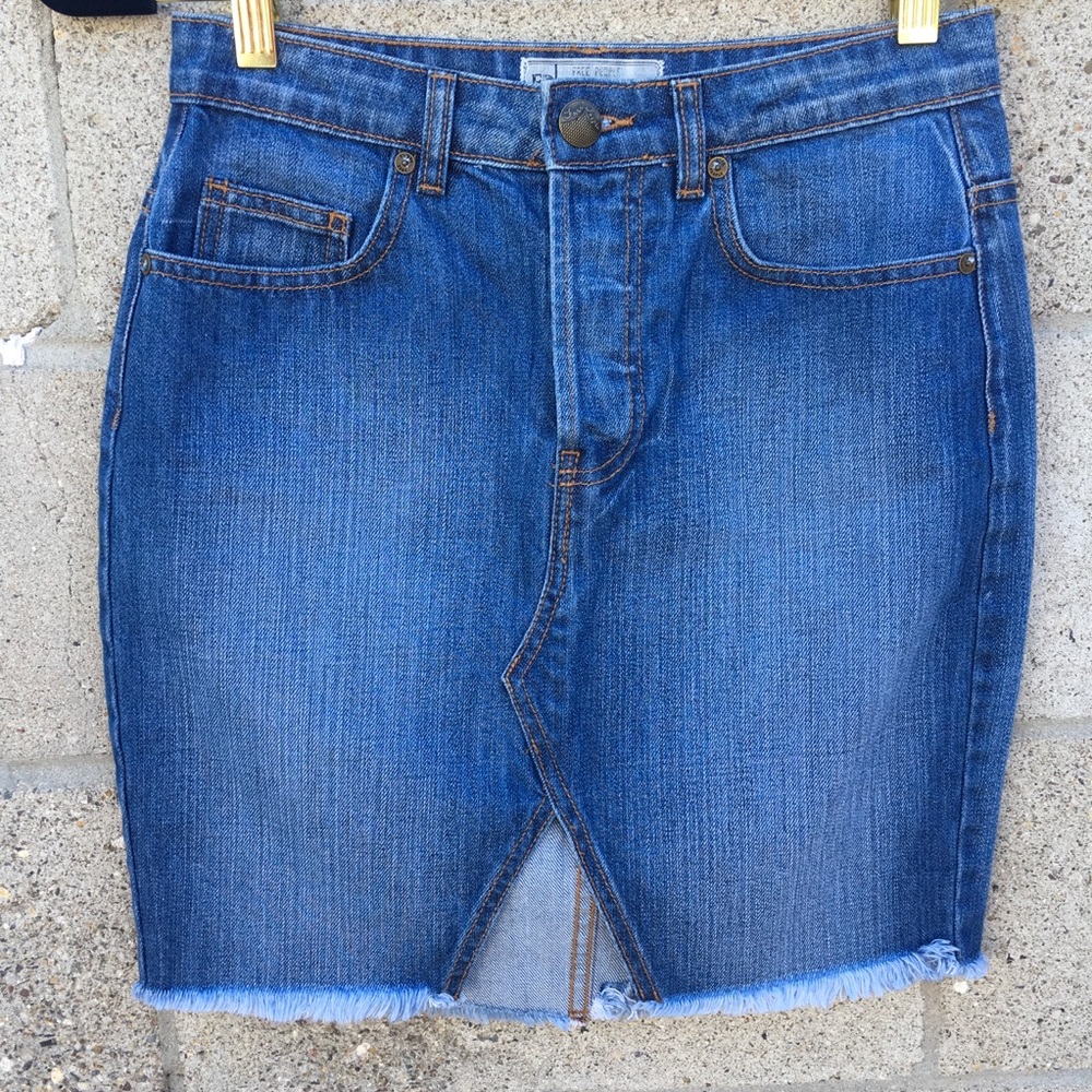 Free People denim skirt